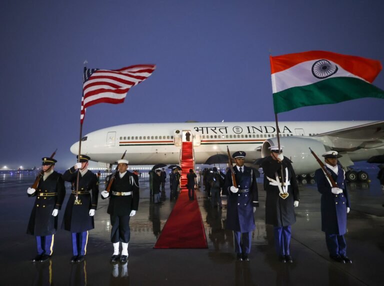 Prime Minister Modi arrives in the US for a two-day visit, set to hold a bilateral meeting with Trump.